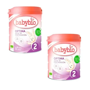 Babybio Optima 2 Коров'яче молоко 6-12 місяців, упаковка 2 х 800 г