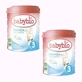 Babybio Primea 3 Коровье молоко для роста 12-36 месяцев, упаковка 2 х 800 грамм