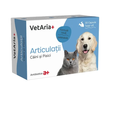 VETARIA+ Joints, XS-XL, добавка для суглобів для собак та котів, курятина, коробка, 30 капсул: ціни та характеристики