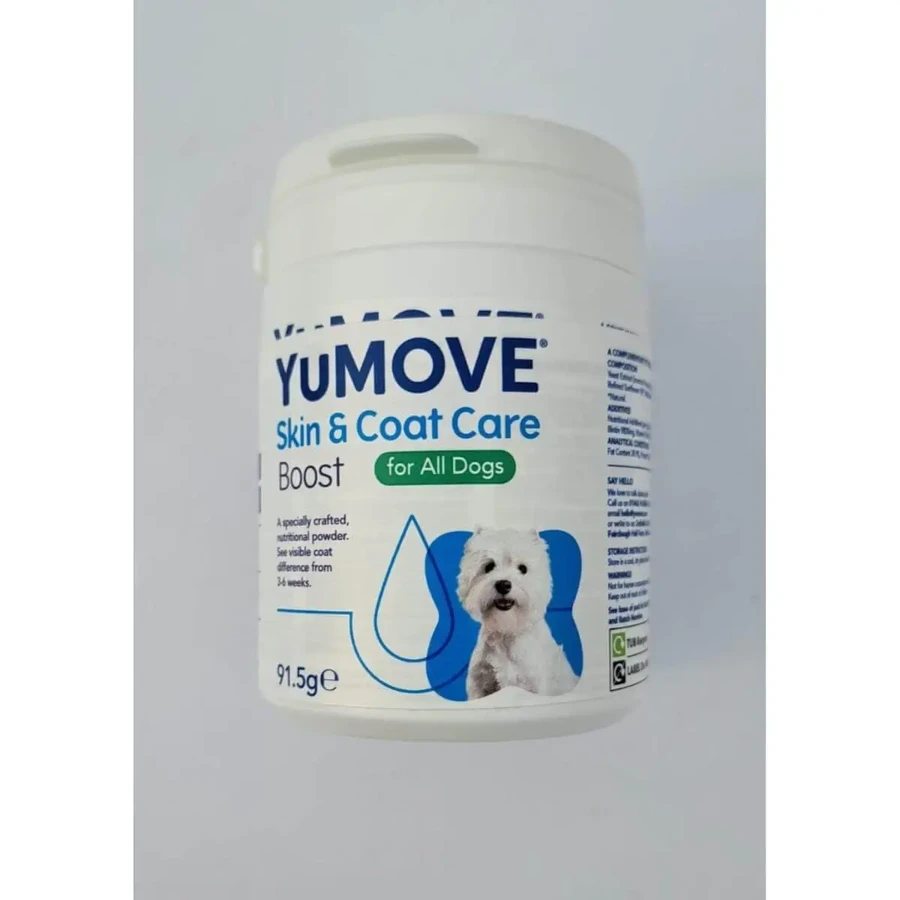 YuMOVE Skin & Coat Care Boost, XS-XL, добавка для шкіри та шерсті собак, пляшка, порошок, 91,5 г: ціни та характеристики