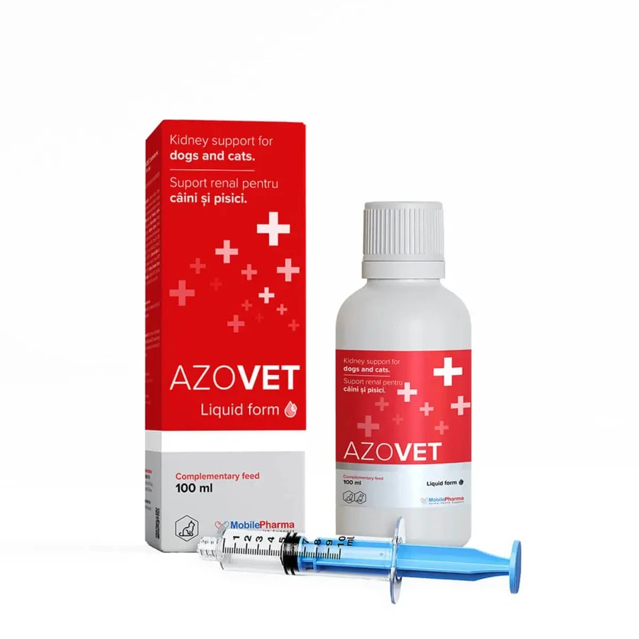 AZOVET Liquid Renal Support, XS-XL, добавка для почечной системы кошек, флакон с аппликатором, 100 мл оральной суспензии: цены и характеристики