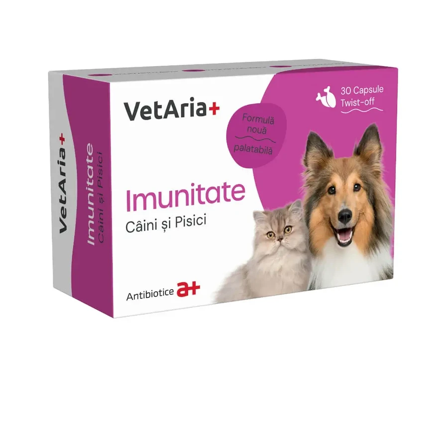 VETARIA+ Иммунитет, XS-XL, добавка для иммунной системы собак и кошек, курица, коробка, 30 капсул: цены и характеристики