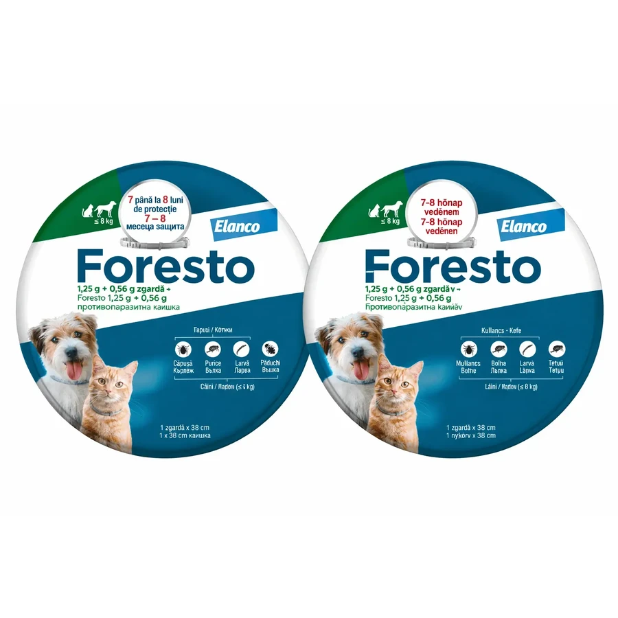 Ошейник Foresto для кошек и мелких собак, 2 штуки, Bayer Vet OTC: цены и характеристики