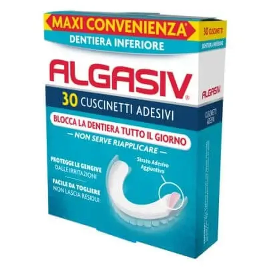 Клей для нижних протезов Algasiv 30 шт.: цены и характеристики