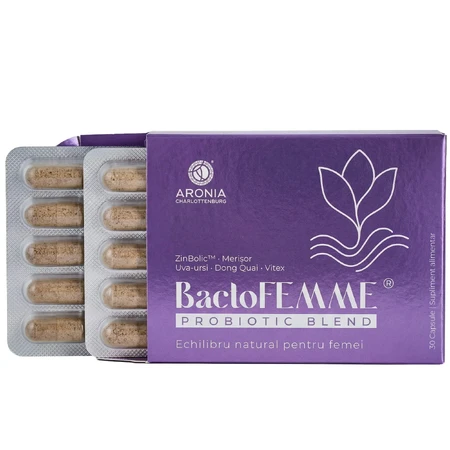 BactoFEMME - преміальна формула для жіночого балансу, 30 капсул, аронія: ціни та характеристики