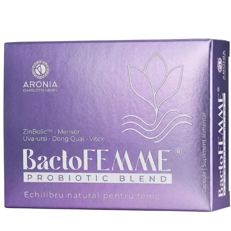 BactoFEMME - преміальна формула для жіночого балансу, 30 капсул, аронія: ціни та характеристики