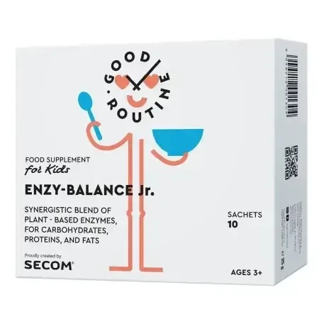 Дитячі травні ферменти Enzy-Balance Junior Good Routine, 10 пакетиків по 2,5 г, Secom: ціни та характеристики