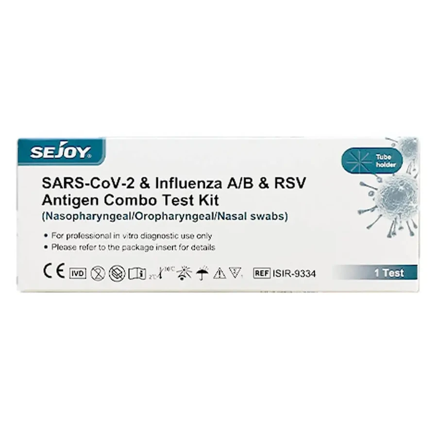 Sejoy Тест для швидкого виявлення SARS-CoV-2 та грипу A/B та RSV 1шт: ціни та характеристики
