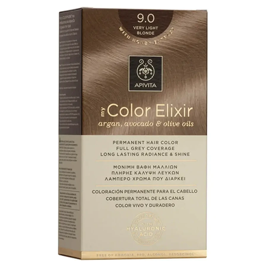 Apivita My Colour Elixir Перманентная краска для волос N9.0 Очень светлый блондин: цены и характеристики