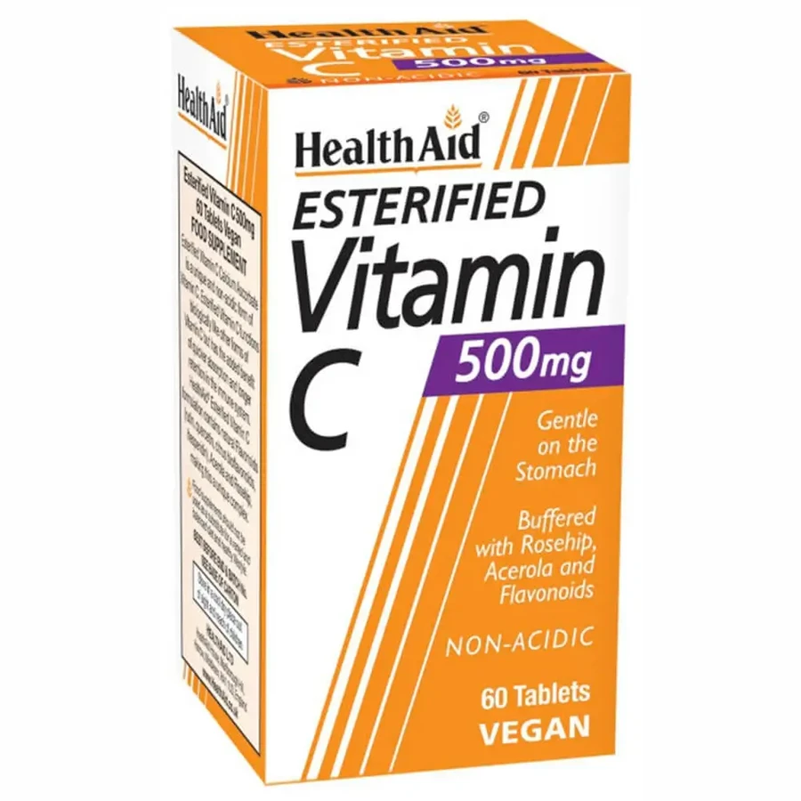 Health Aid Эстерифицированный витамин C 500 мг 60 таблеток: цены и характеристики