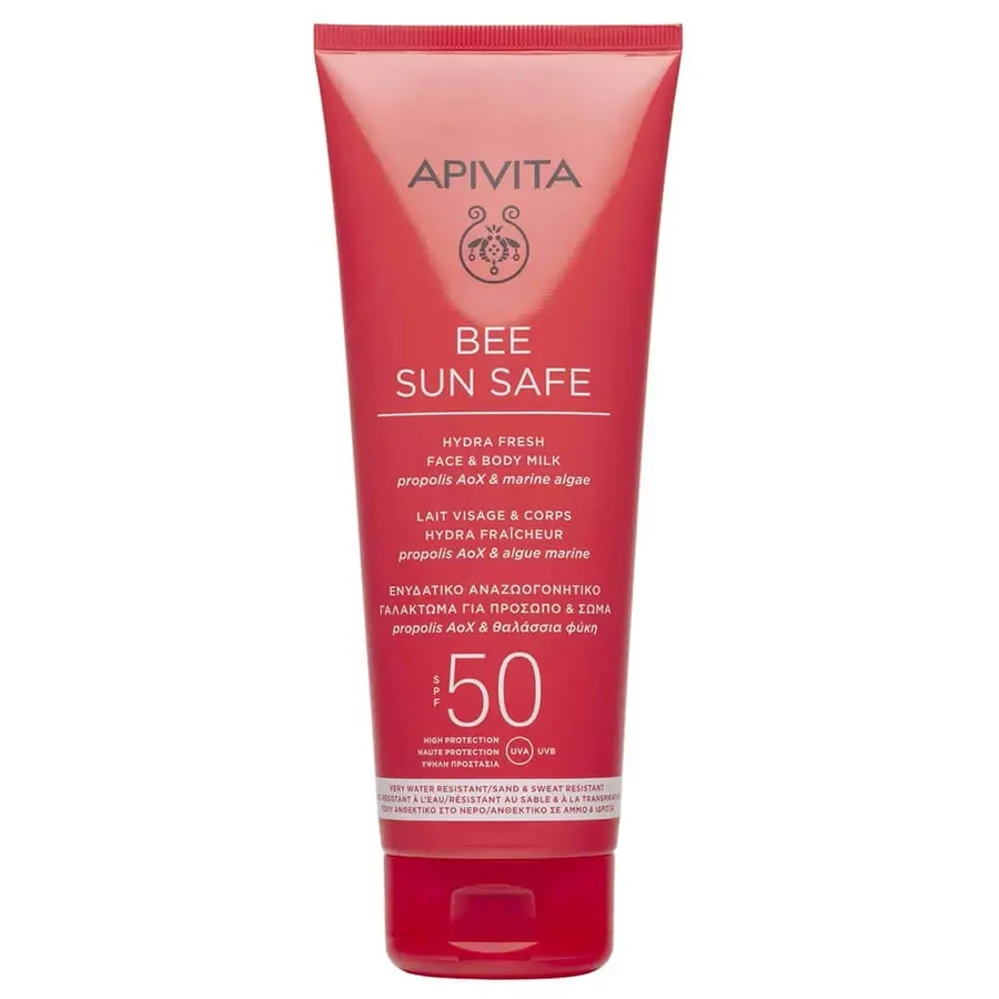 Apivita Bee Sun Safe Hydra Fresh Молочко для обличчя та тіла SPF50 200 мл: ціни та характеристики