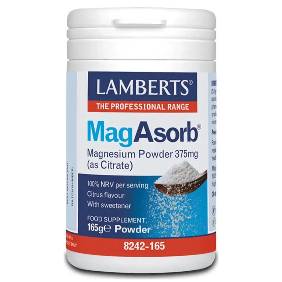Lamberts MagAsorb Магній порошок 375мг 165гр: ціни та характеристики