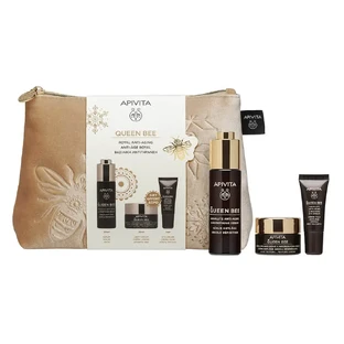 Apivita Промо-пакет Queen Bee Total Anti-Aging & Contour Lifting Serum 30 мл з безкоштовним кремом з легкою текстурою 15 мл та кремом для шкіри навколо очей 5 мл