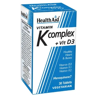 Health Aid Комплекс вітаміну К + вітамін D3 30 табл.