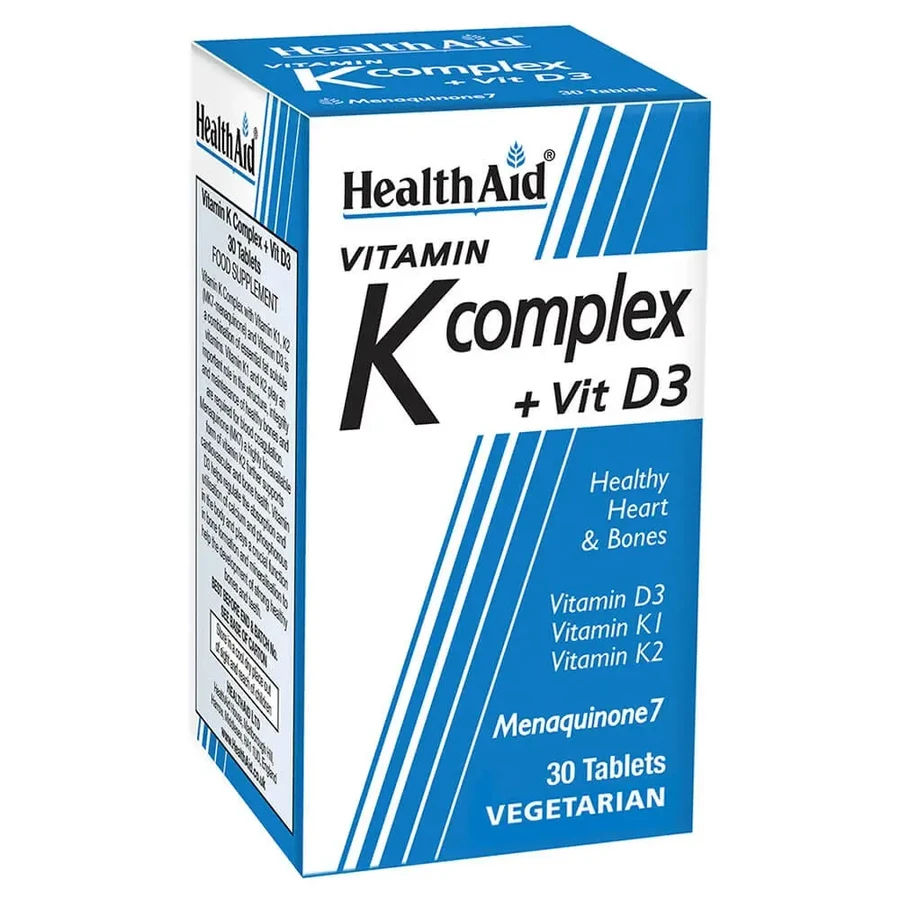 Health Aid Комплекс витаминов K + Vit D3 30 таблеток: цены и характеристики