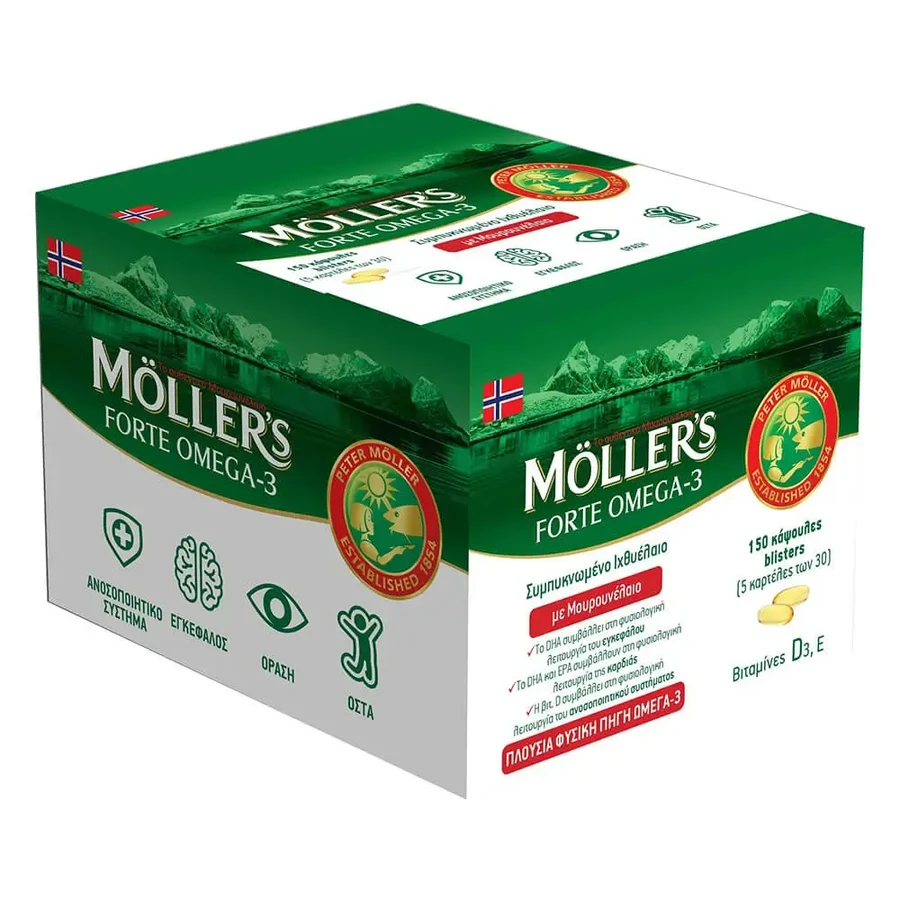 Moller's Forte Omega-3 150 капсул: цены и характеристики