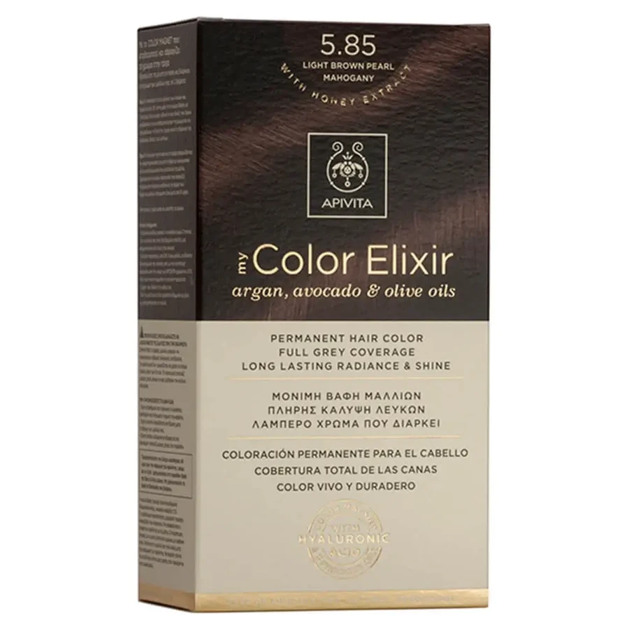 Apivita My Color Elixir Эликсир Перманентная краска для волос N5,85 светлый жемчужно-коричневый: цены и характеристики