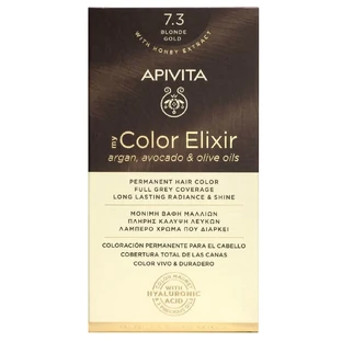 Еліксир для перманентної фарби для волосся Apivita My Colour Еліксир N7.3 Русявий золотистий