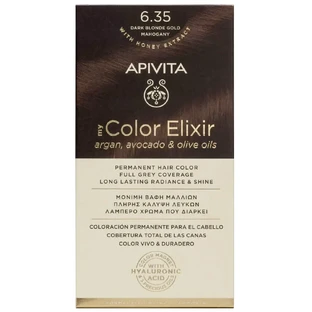 Еліксир для перманентної фарби для волосся Apivita My Colour Elixir N6,35 Темно-русявий медовий махагон