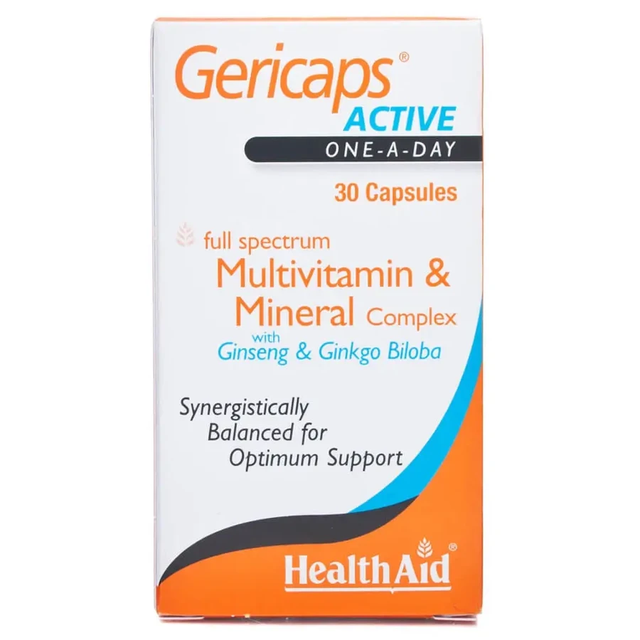 Health Aid Gericaps Active Multivit Ginseng & Ginkgo Biloba 30 капс: цены и характеристики