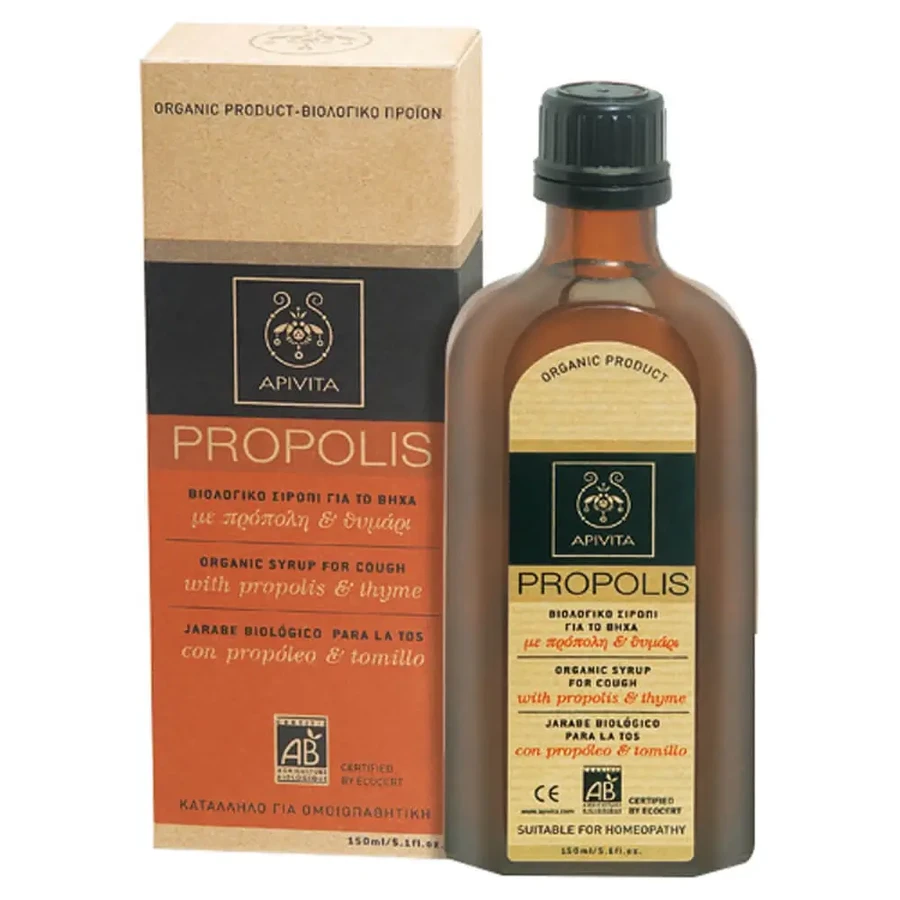 Apivita Organic Thyme & Propolis Thyme Throat Syrup 150ml: цены и характеристики