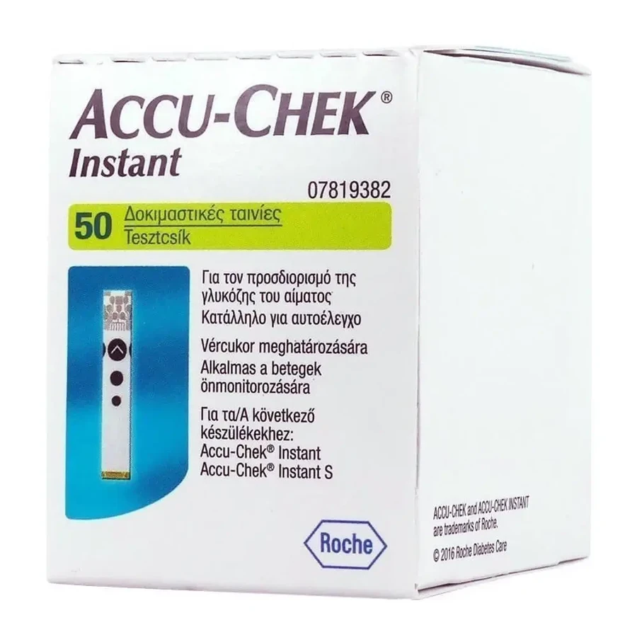 Тест-смужки для визначення рівня глюкози в крові Roche Accu-Chek Instant 50: ціни та характеристики