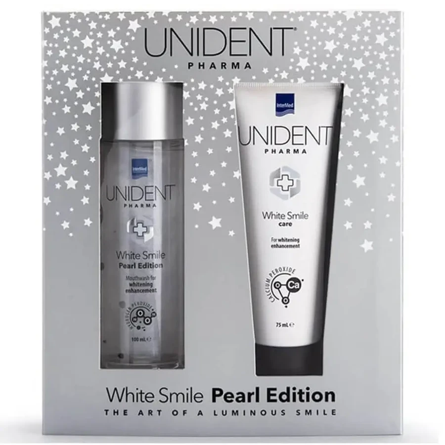 Intermed Unident Promo Pack Зубная паста White Smile Care 75 мл и ополаскиватель для полости рта White Smile Pearl Edition 100 мл: цены и характеристики