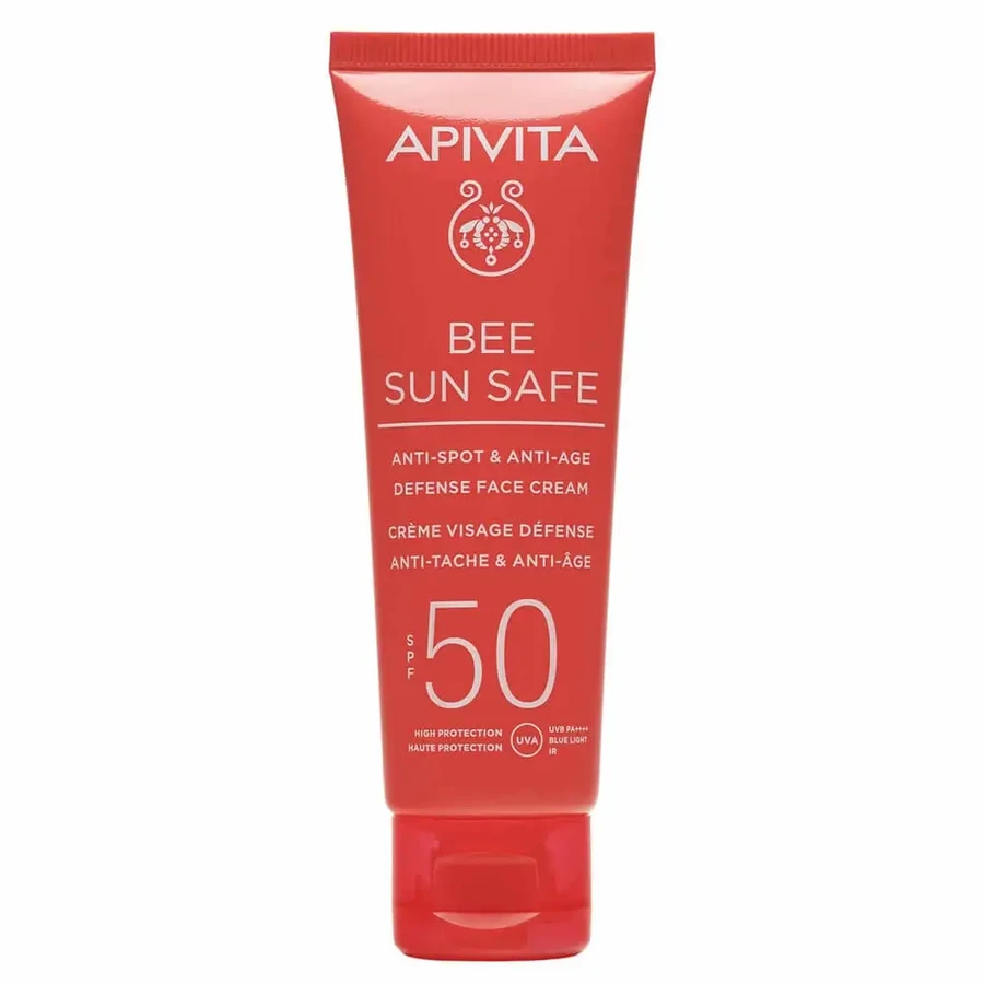 Apivita Bee Sun Safe Крем для обличчя проти плям та захисту від старіння SPF50 50 мл: ціни та характеристики