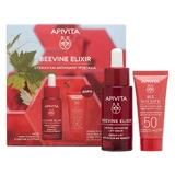 Apivita Промо-пакет Підтягуюча та ліфтингова сироватка Beavine Elixir Firming & Lifting Activating Serum 30 мл та безкоштовний крем для обличчя Bee Sun Safe проти пігментних плям та антивіковий крем SPF50 15 мл