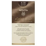 Еліксир для перманентної фарби для волосся Apivita My Color Elixir N8,38 Світло-русявий медово-перламутровий