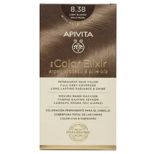 Еліксир для перманентної фарби для волосся Apivita My Color Elixir N8,38 Світло-русявий медово-перламутровий