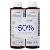 Korres шампунь против перхоти для сухой кожи с лавром и эхинацеей 2х250 мл