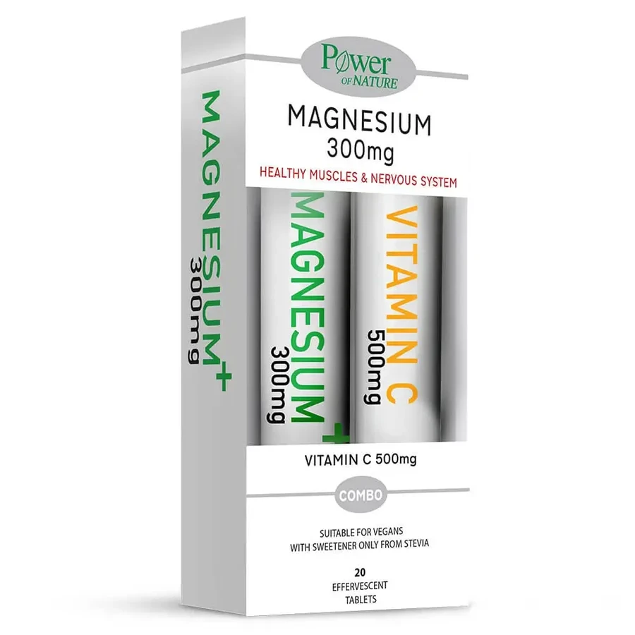 Power Health Promo Pack Магній 300 мг Стевія 20 табл. та Вітамін С 500 мг 20 табл.: ціни та характеристики