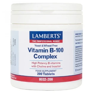 Lamberts Vitamin B-100 Complex 200tabs Комплекс вітамінів В-100