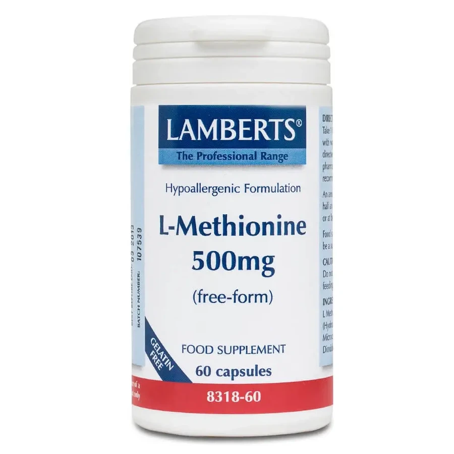 Lamberts L-метіонін 500мг 60капс: ціни та характеристики
