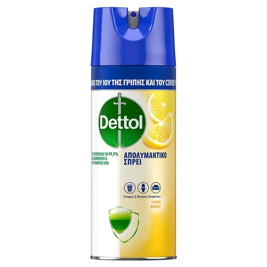 Dettol Лимонный бриз Дезинфицирующий спрей 400 мл: цены и характеристики
