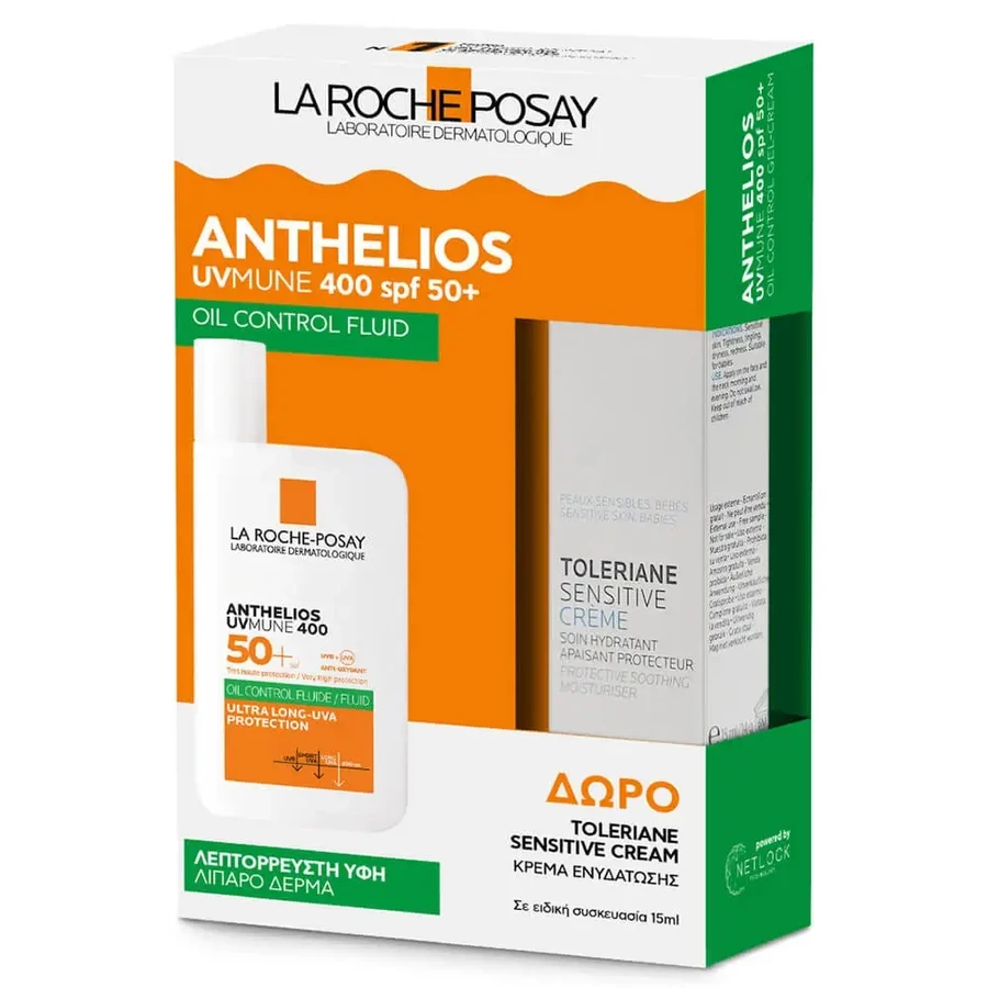 La Roche Posay Promo Pack Anthelios UVMune 400 Oil Control Fluid SPF50+ 50ml & FREE Toleriane Sensitive Cream 15ml: цены и характеристики