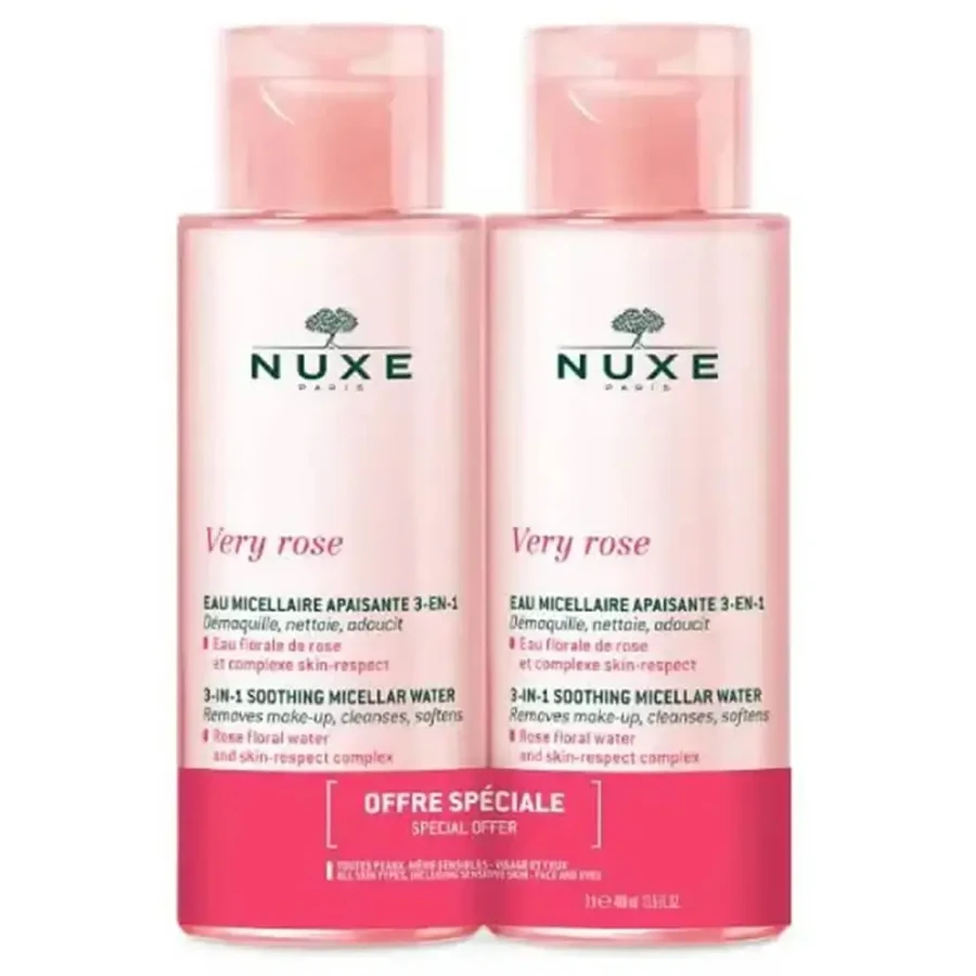 Nuxe Promo Pack Very Rose 3in1 Soothing Micellar Water 2x400 мл: цены и характеристики
