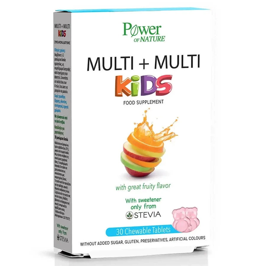 Power Health Multi+Multi Kids Stevia 30 жевательных таблеток: цены и характеристики