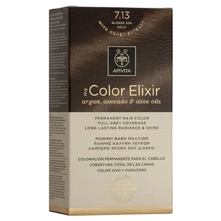 Apivita My Color Elixir Перманентная краска для волос N7,13 Медовый блондин сандаловый