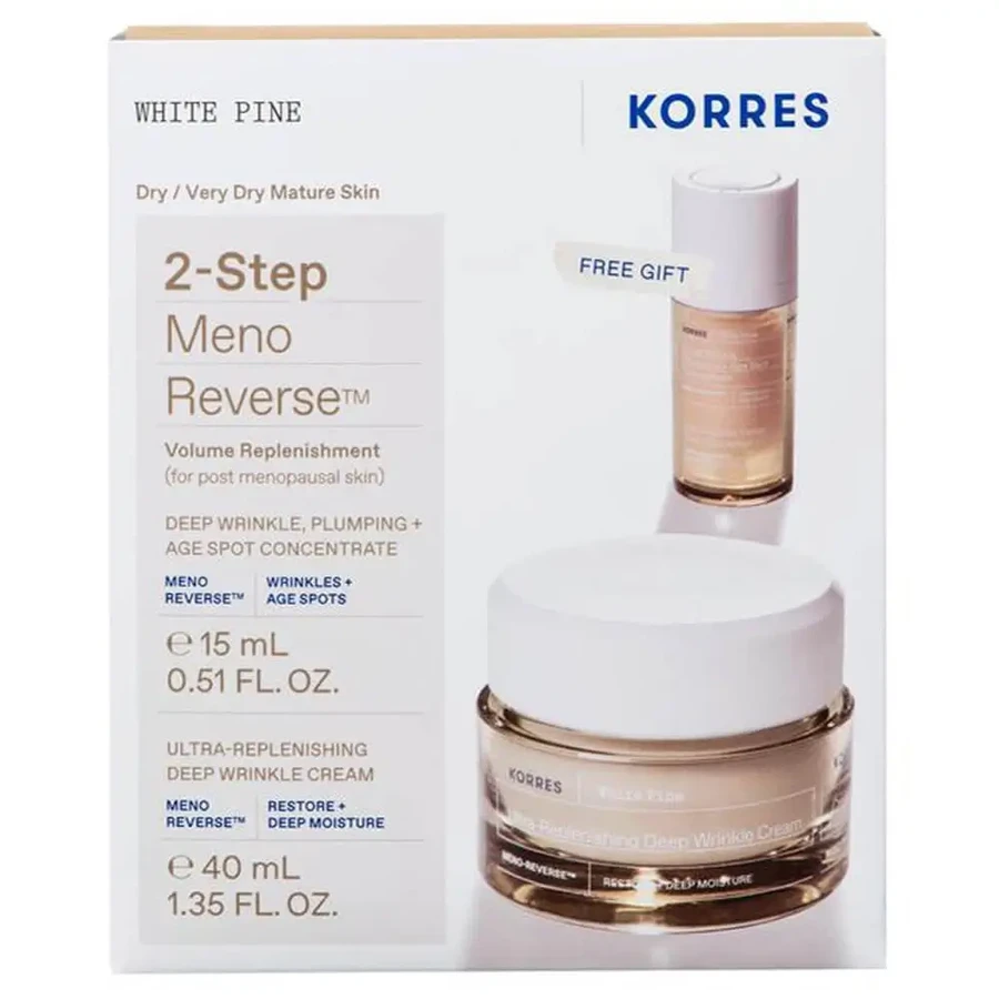 Korres Promo Pack White Pine Volume Replenishing Day Cream for Dry Skin 40ml & FREE Face Serum 15ml: цены и характеристики