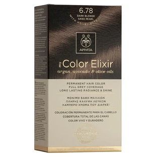 Еліксир для перманентної фарби для волосся Apivita My Colour Elixir N6,78 Темно-русявий перламутрово-бежевий