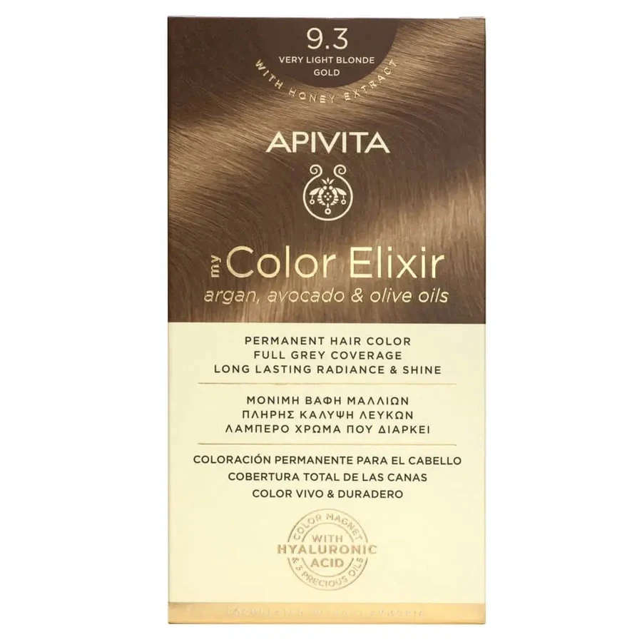 Apivita My Colour Elixir Перманентная краска для волос N9.3 Блондин очень светло-золотистый: цены и характеристики
