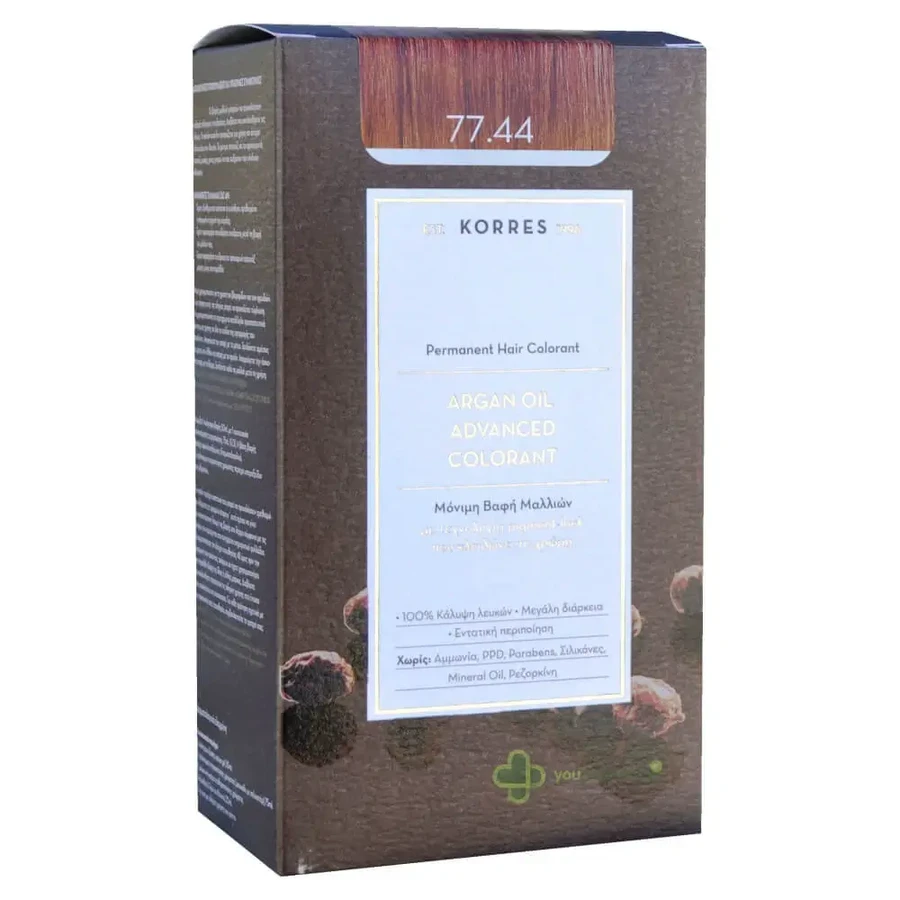 Korres Argan Oil Advanced Colourant N 77.44 Интенсивный блондин бронзовый: цены и характеристики
