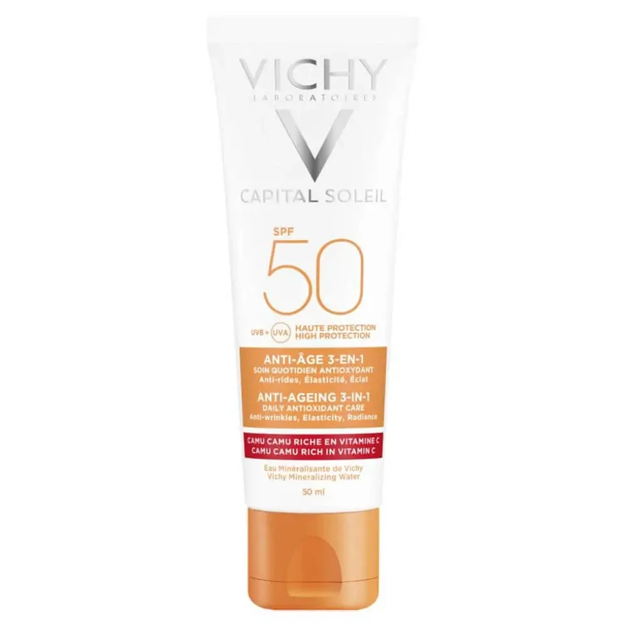 Vichy Capital Soleil Антивіковий догляд 3 в 1 з антиоксидантним ефектом SPF50 50 мл: ціни та характеристики