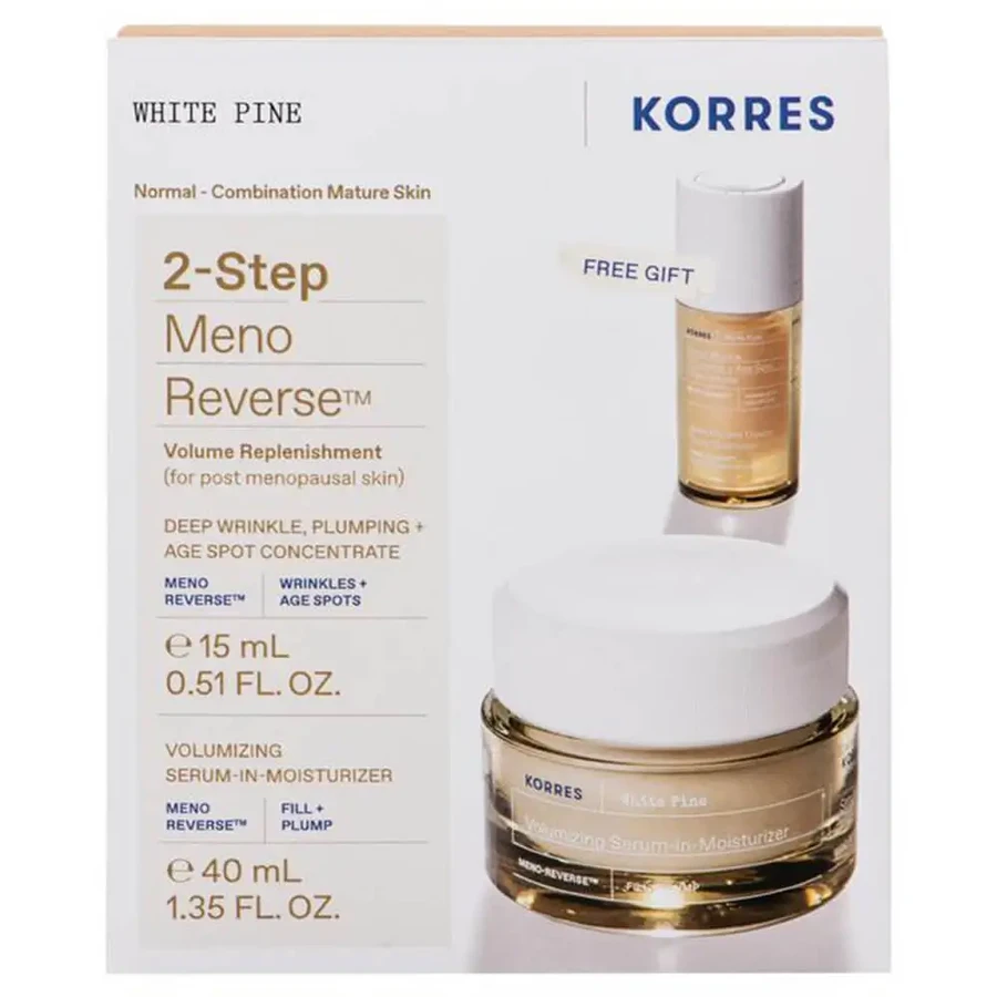 Korres Promo Pack White Pine Volume Replenishing Day Cream for Normal - Combination Skin 40ml & FREE Face Serum 15ml: цены и характеристики