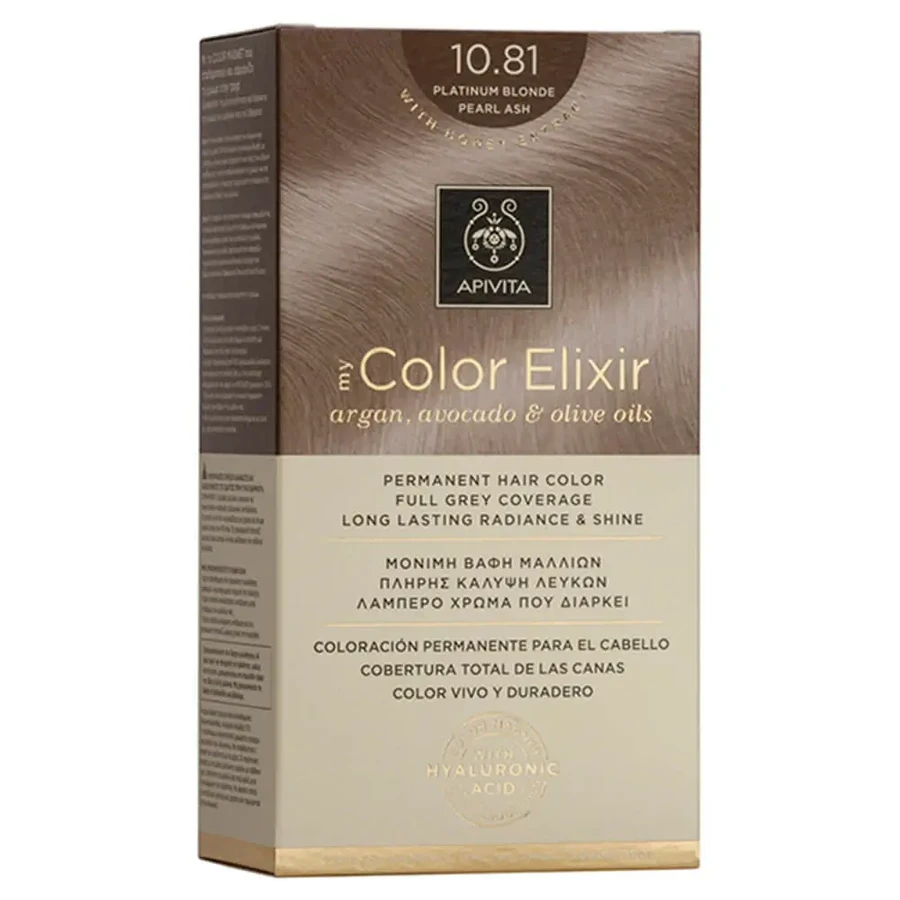 Еліксир для перманентної фарби для волосся Apivita My Colour N10.81 Світлі перламутрові вуса: ціни та характеристики