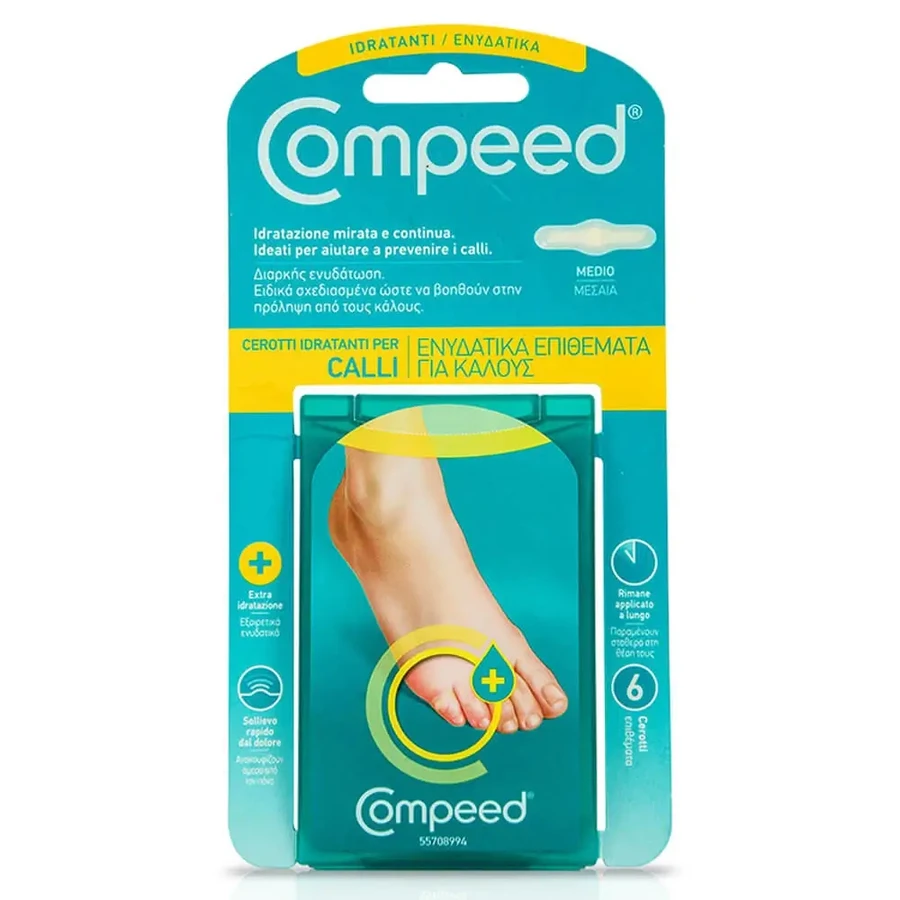 Compeed Средние увлажняющие подушечки для удаления мозолей 6 шт.: цены и характеристики