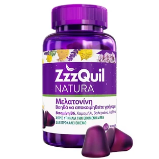 ZzzQuil Nature с мелатонином 60 драже