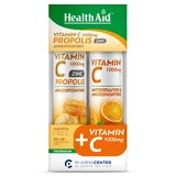 Health Aid Promo Pack Витамин C 1000 мг Прополис+Цинк 20эфф.таб + Витамин C 1000 мг Портокал 20эфф.таб